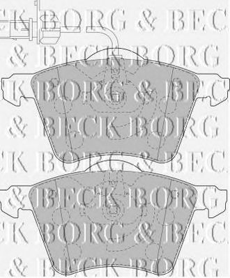 BORG & BECK bbp1800 -  Комплект тормозных колодок, дисковый тормоз